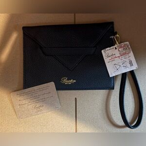 Buxton Black Women's Envelope Wristlet Approx. 7" X 5"  NWT